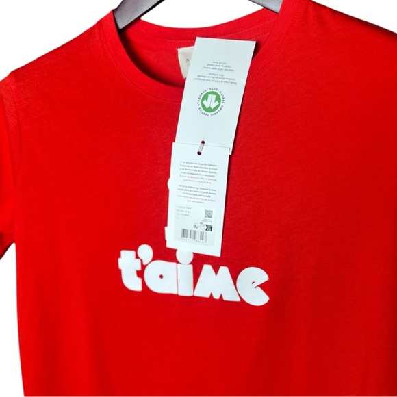 ✨ NEW WITH TAGS ✨SÉZANE ~ Je T’aime Tee~ PINK CREATION in Red – Size S ✨ - Picture 4 of 6